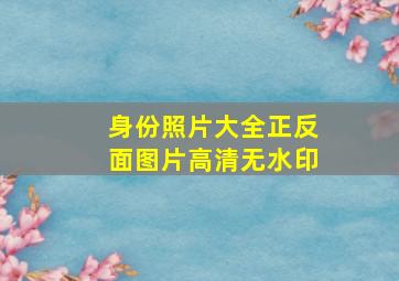 身份照片大全正反面图片高清无水印