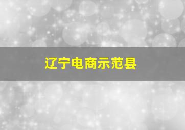 辽宁电商示范县