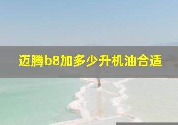 迈腾b8加多少升机油合适