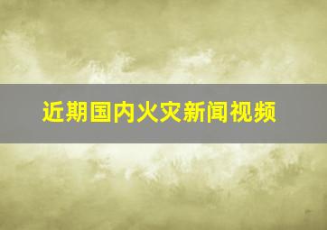 近期国内火灾新闻视频