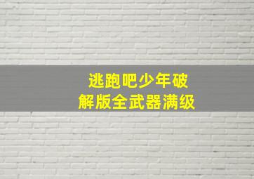 逃跑吧少年破解版全武器满级