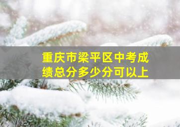 重庆市梁平区中考成绩总分多少分可以上