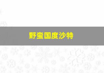 野蛮国度沙特