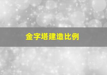 金字塔建造比例