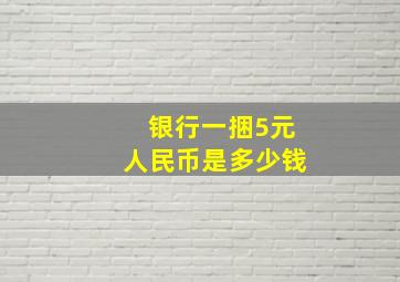 银行一捆5元人民币是多少钱