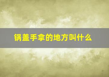 锅盖手拿的地方叫什么