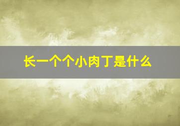 长一个个小肉丁是什么