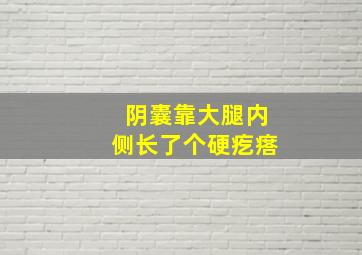 阴囊靠大腿内侧长了个硬疙瘩