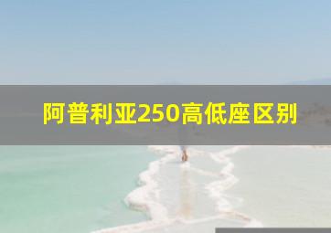 阿普利亚250高低座区别