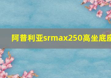 阿普利亚srmax250高坐底座