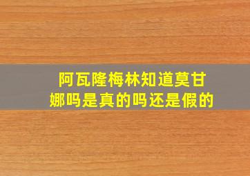 阿瓦隆梅林知道莫甘娜吗是真的吗还是假的