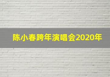 陈小春跨年演唱会2020年