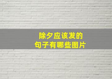 除夕应该发的句子有哪些图片