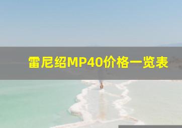 雷尼绍MP40价格一览表