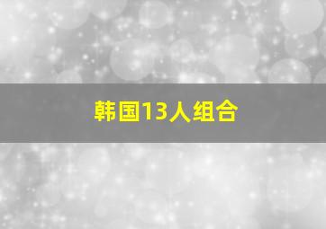 韩国13人组合