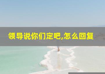 领导说你们定吧,怎么回复