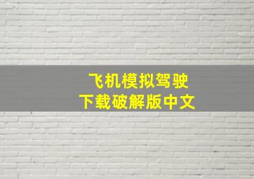 飞机模拟驾驶下载破解版中文