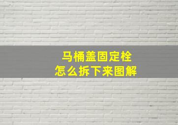 马桶盖固定栓怎么拆下来图解