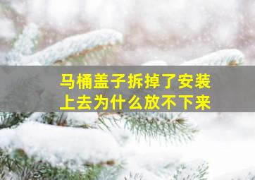 马桶盖子拆掉了安装上去为什么放不下来