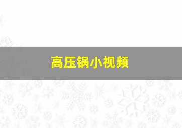 高压锅小视频