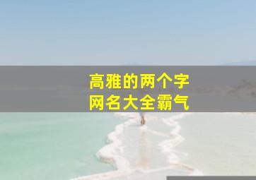 高雅的两个字网名大全霸气