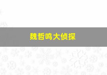 魏哲鸣大侦探