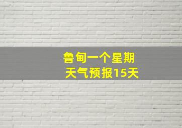 鲁甸一个星期天气预报15天