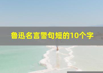 鲁迅名言警句短的10个字