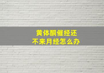 黄体酮催经还不来月经怎么办