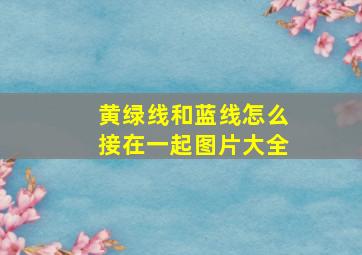 黄绿线和蓝线怎么接在一起图片大全