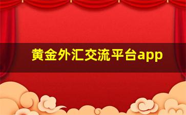 黄金外汇交流平台app