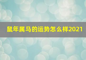 鼠年属马的运势怎么样2021